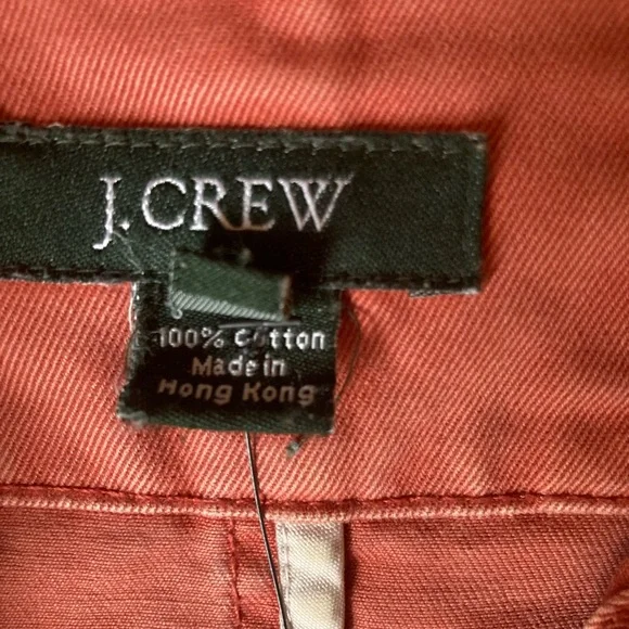 J.Crew Classic Denim Jacket Coral- Size Large - Picture 6 of 11